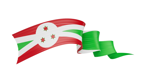 3d Flag Of Burundi 3d Wavy Shiny Burundi Ribbon 3d illustration png