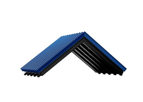 3d Blue Metallic Roof Sheet Corrugated Galvanised Iron For Roof, 3d Illustration png