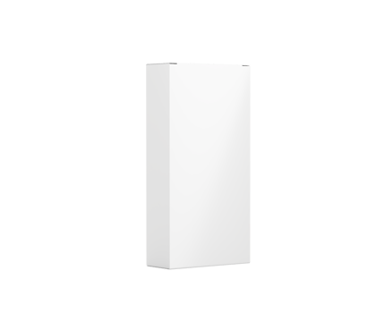 A White Rectangular Cardboard Box Mockup For Packaging Concept Standing On Vertical 3d Illustration png