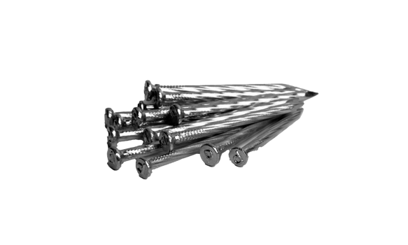 Pile Of Silver Shiny Sharp Metal Nails Closeup Photo png