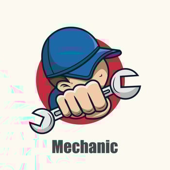 Mechanic logo design illustration vector