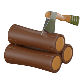 Lumberjack Axe 3D Illustration, Realistic Tool for Forestry and Woodwork png