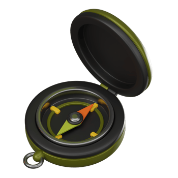 Compass, Tool for Exploration and Adventure. 3D Render png