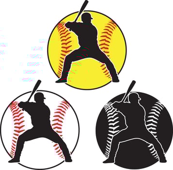 Baseball Men, Baseball Player, Softball Silhouette, Baseball Clip Art vector