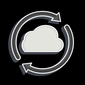 Icon Cloud Reload. related to Network symbol. glossy style. simple illustration vector
