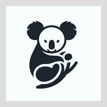 Koala illustration silhouette vector
