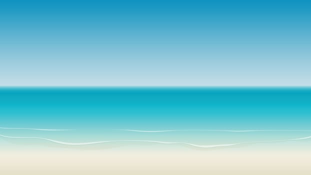 Ocean beach water background design illustration vector