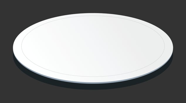 Empty food plate on isolated background illustration vector