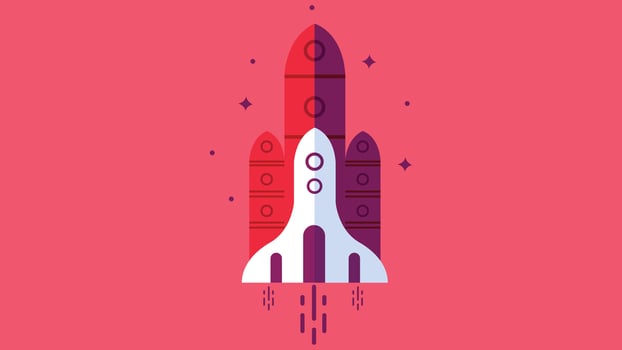 Space exploration concept science graphic flat illustration vector