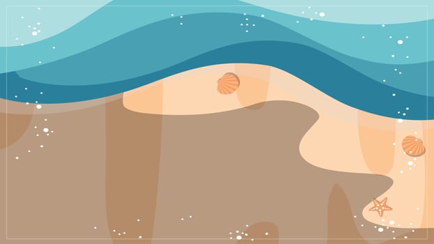 Summer sea vacation on beach elements illustration vector