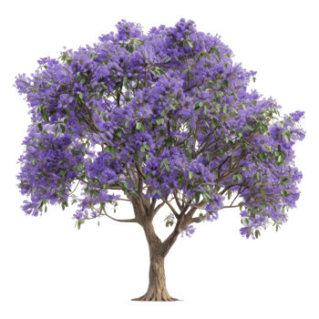 Purple Flowering Tree Isolated png
