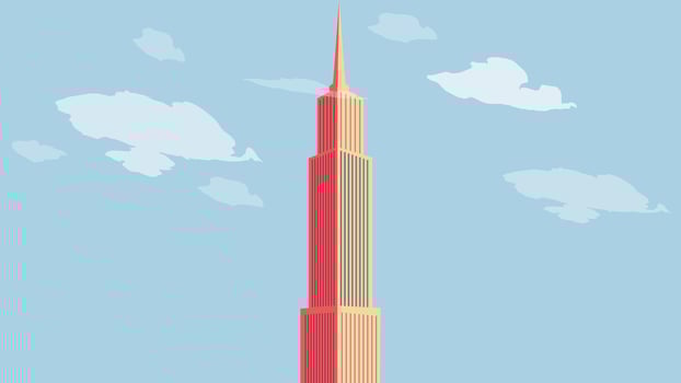 City Building skyscrapers isolated illustration vector