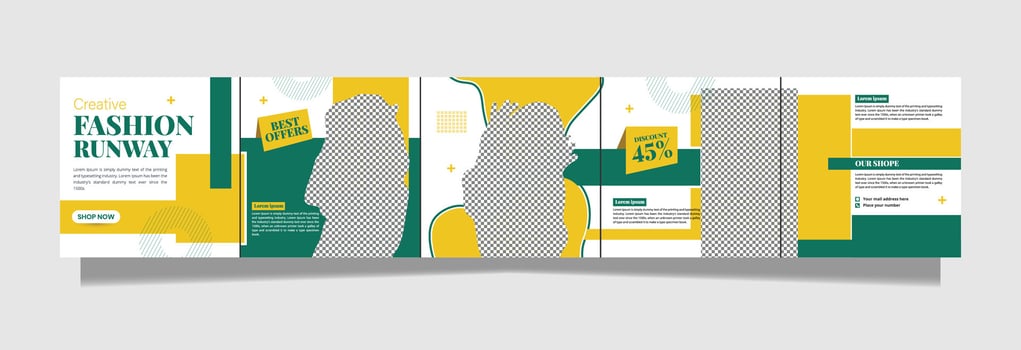 Fashion Best Creative Carousel Template Social Media Post creative design vector