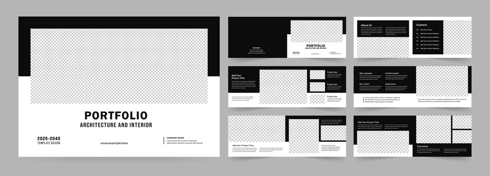 Landscape Architecture or interior portfolio design template, Professional business portfolio vector