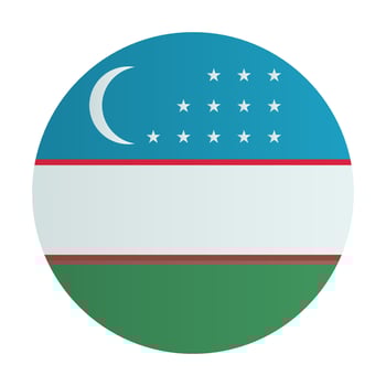 Flag of Uzbekistan badge. Sign, emblem country identity vector