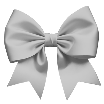 Grey bow illustration png