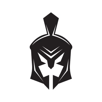 Spartan helmet images logo design vector