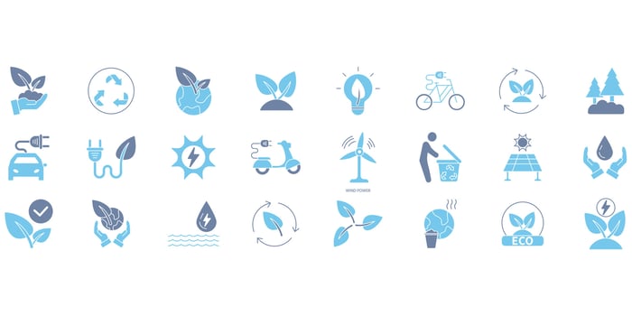 Ecology . Set of editable stroke icons.Set of Ecology vector