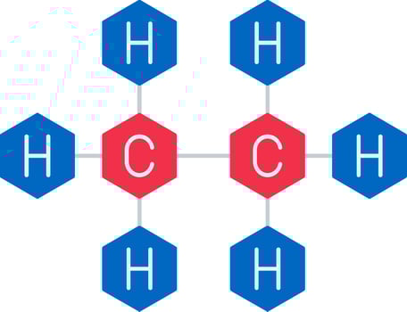 Ethane Flat Icon vector