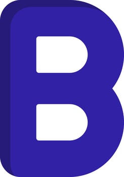 Capital B Icon vector