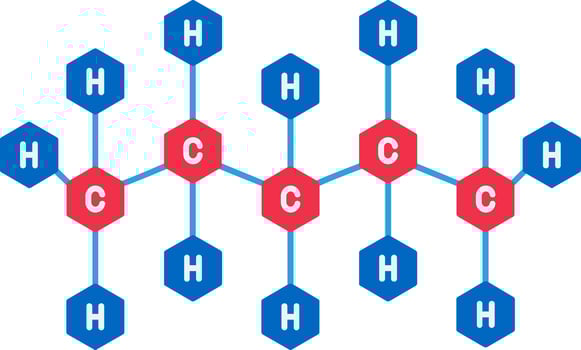 Pentane Flat Icon vector