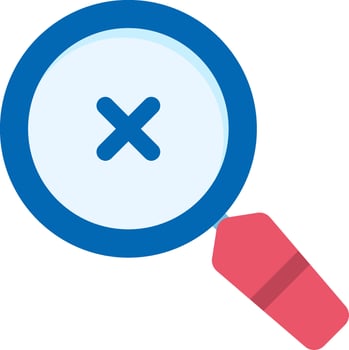 Cancel Search Flat Icon vector