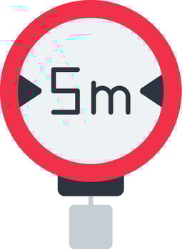Width Limit Flat Icon vector