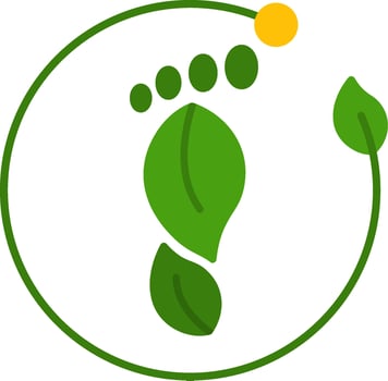 Carbon Footprint Symbol Flat Icon vector