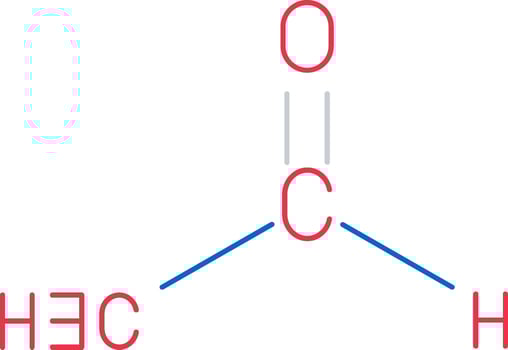 Acetaldehyde Flat Icon vector