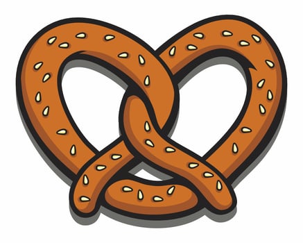 Delicious Pretzels Illustration vector