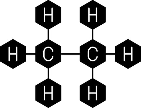 Ethane Glyph Icon vector