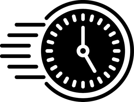 Fast Time Glyph Icon vector