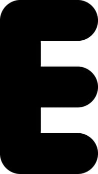 Capital E Icon vector
