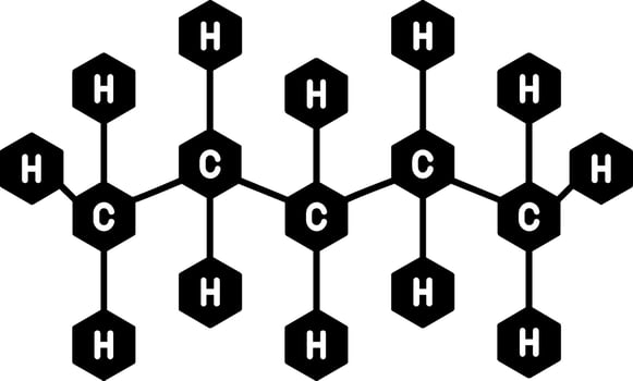 Pentane Glyph Icon vector