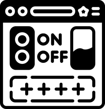 Switch On Glyph Icon vector