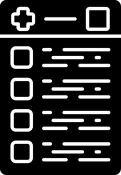 Medical Chart Glyph Icon vector