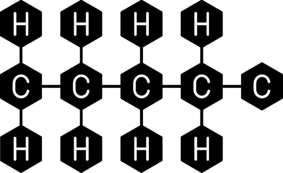 Pentyne Glyph Icon vector