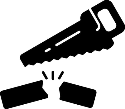 Handsaw Glyph Icon vector