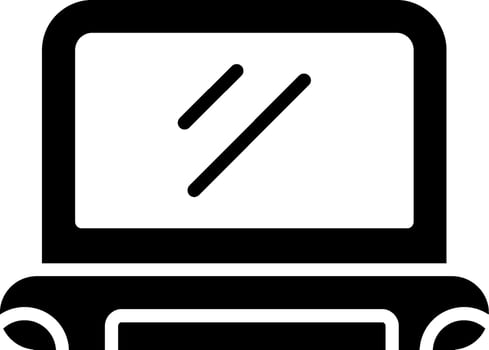 Laptop Glyph Icon vector