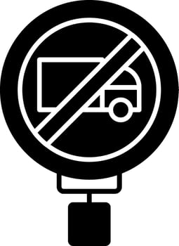 No Trucks Glyph Icon vector
