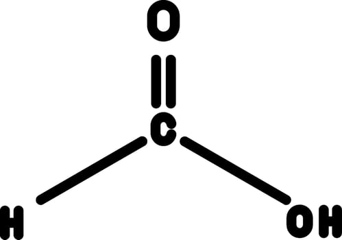 Formic Acid Glyph Icon vector