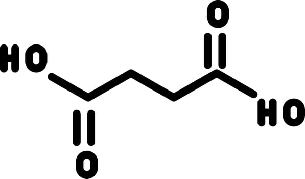 Succinic Acid Glyph Icon vector