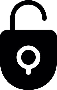 Unlock Glyph Icon vector