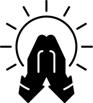 Spiritual Health Glyph Icon vector
