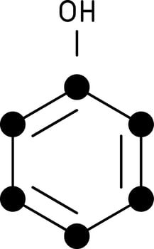 Phenol Glyph Icon vector