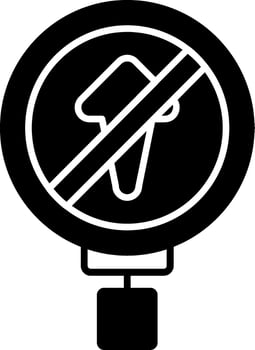 No Entry Glyph Icon vector