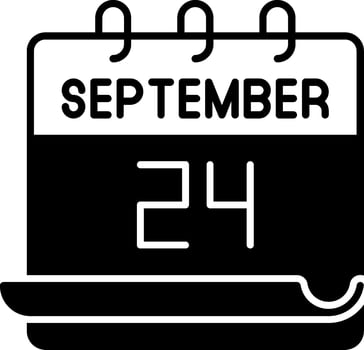 September 24 Icon vector