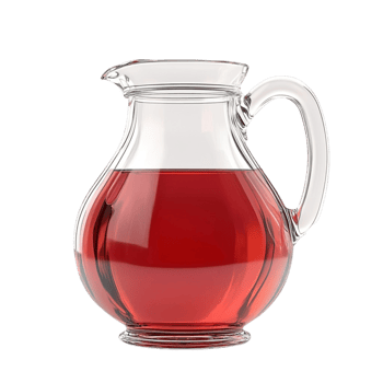 Glass Pitcher with Red Liquid AI-Generative png