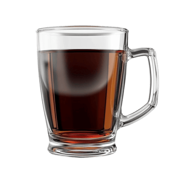 Glass Cup of Coffee on Transparent Background AI-Generative png