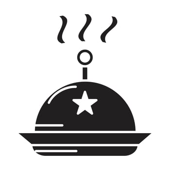 food cover icon on white background vector
